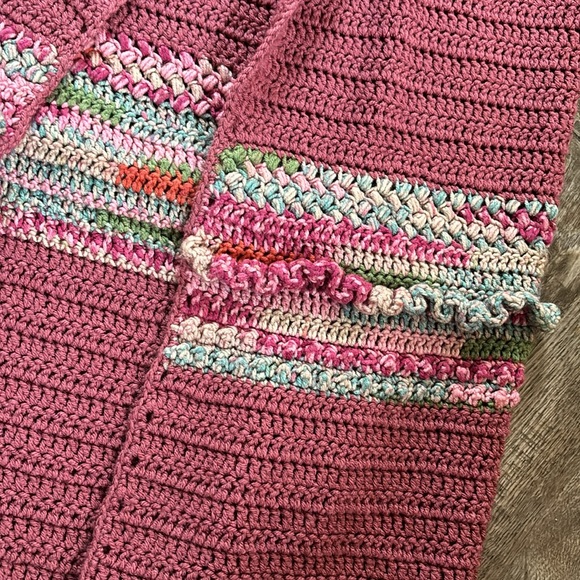 Handmade Knitted Long Sleeve Duster Cardigan | Recycled | Cozy Wrap | Grandma - Picture 13 of 13